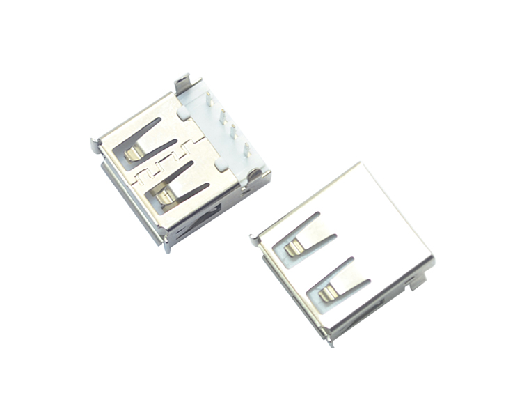 USB-A/F-4P90°沉板白鐵連接器
