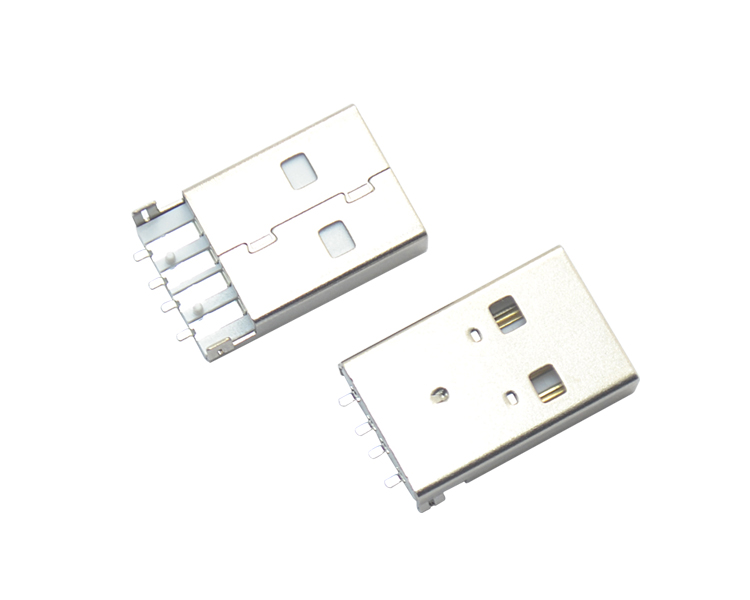 USB-AM-4P沉板SMT白鐵連接器