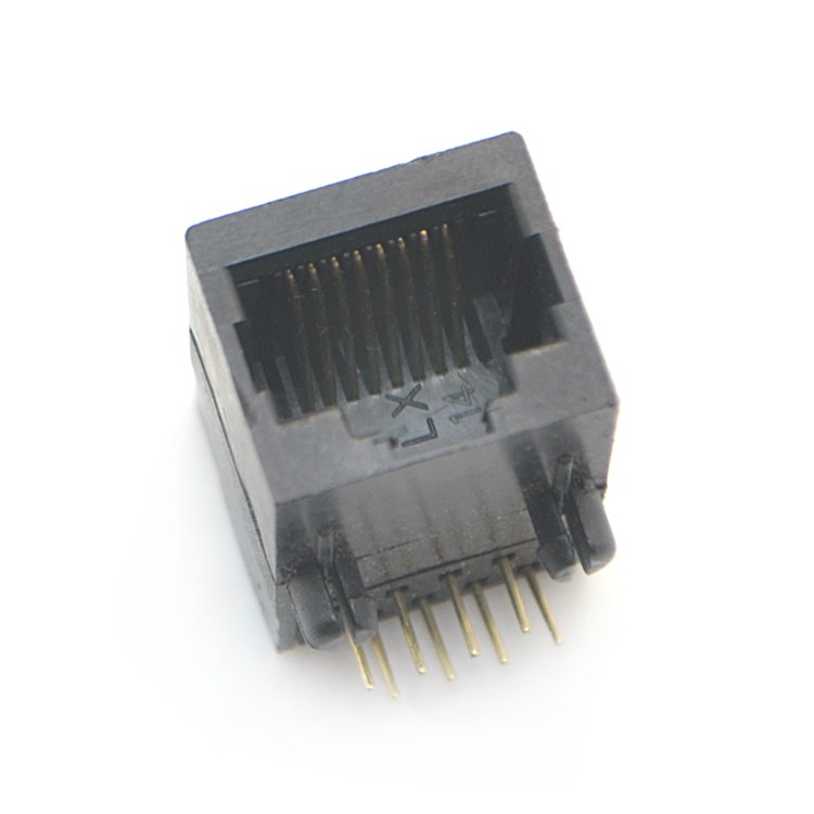 10P8C-RJ45全塑黑色長體連接器
